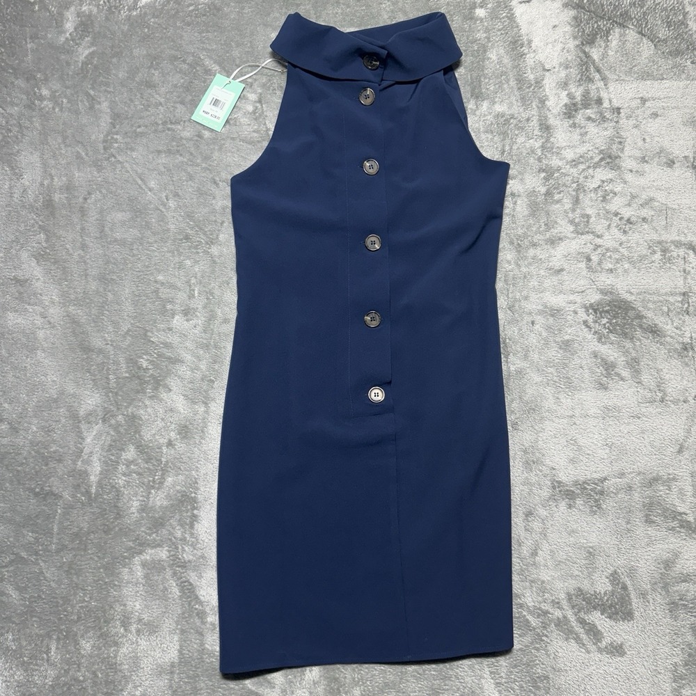 STS Sail to Sable Womens Navy Sleeveless Button Dress Size M NWT